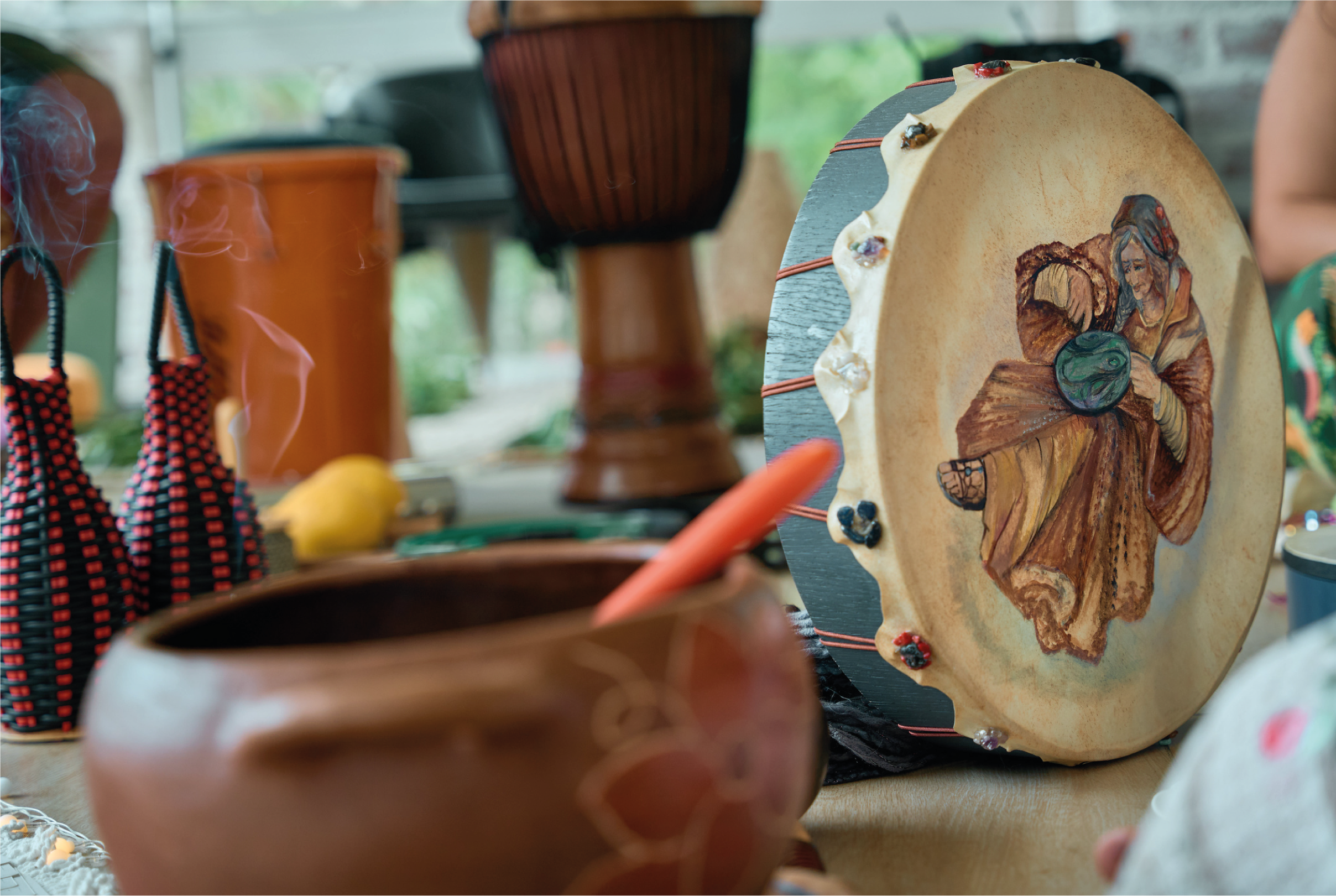 Materiais da mentoria, para proporcionar a experiência do ritual.