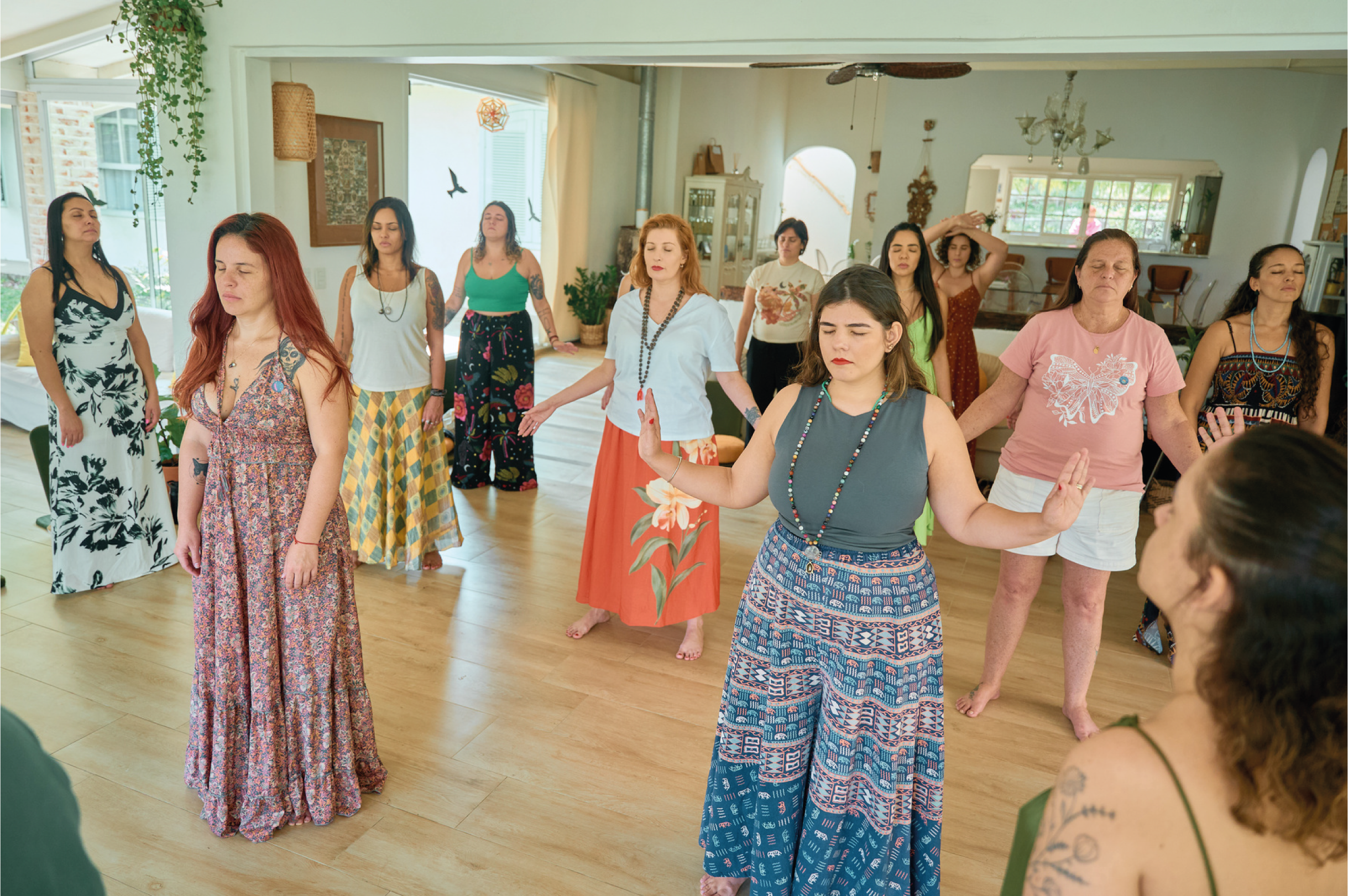 Mulheres reunidas para mentoria do cacau.